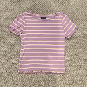 Wild Fable XS purple striped crop top